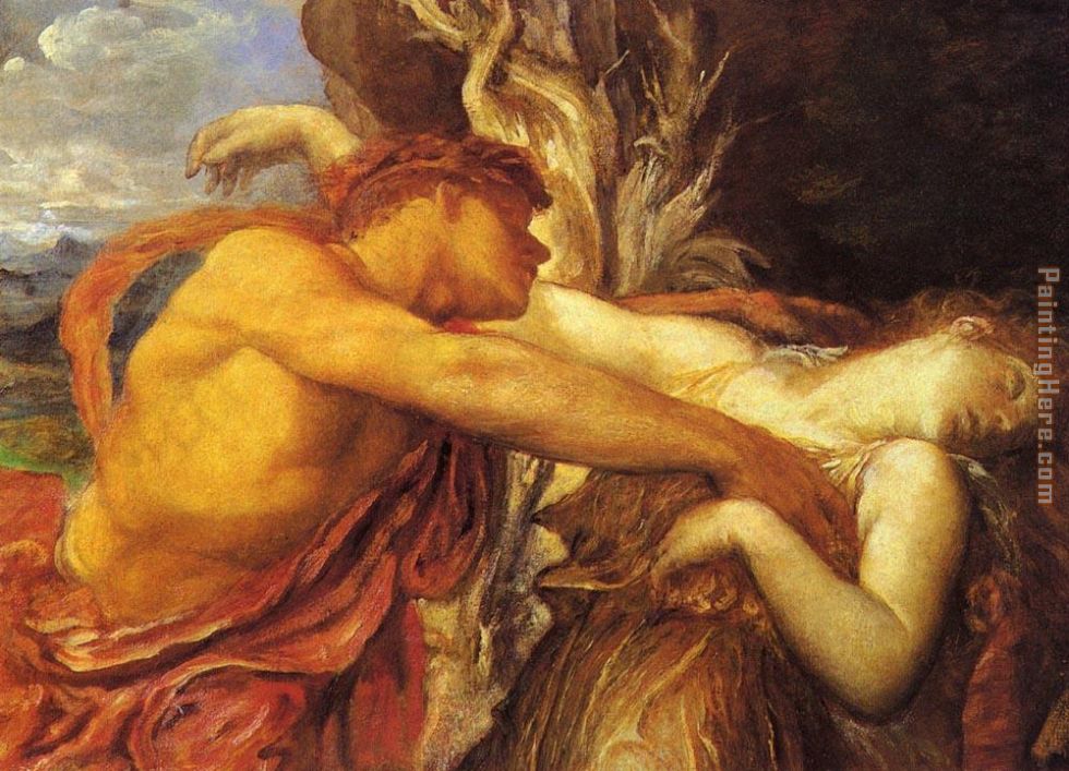 Orpheus and Eurydice detail painting - George Frederick Watts Orpheus and Eurydice detail art painting